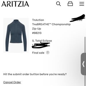 NWT TNA action TNA breathe championship zip up. SOLD OUT/DISCONTINUED size small